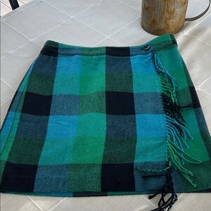 Talbots Plaid Skirt in Blue and Green